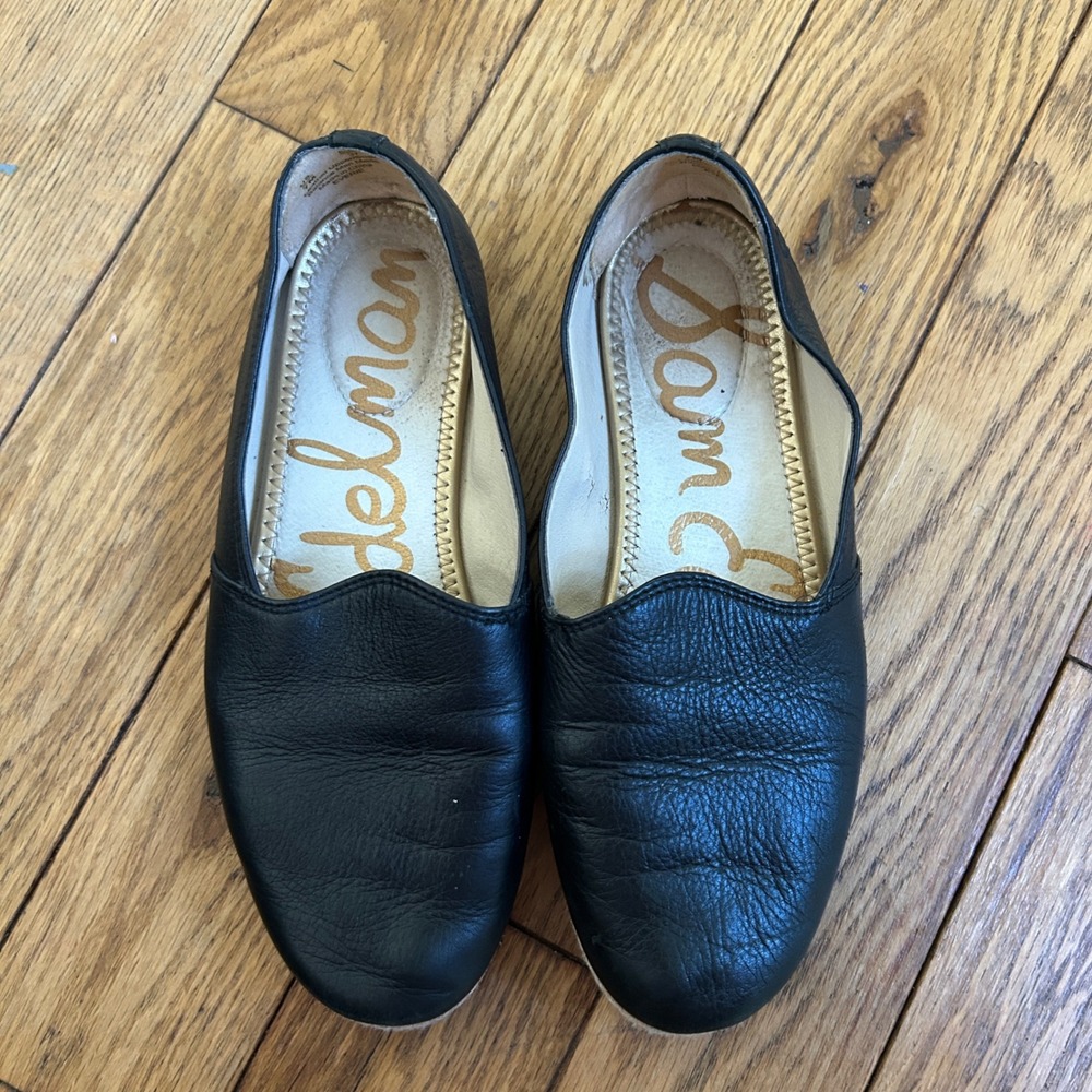Sam Edelman Everie Black Leather Loafers Flats Shoes Womens 7M